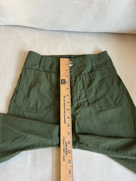 Anthropologie Maeve The Colette Crop Wide-Leg high-rise Pants size 28 Petite - Picture 10 of 11